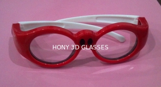赤いプラスチック フレームを持つ子供のための超明確な DLP リンク 3D ガラス